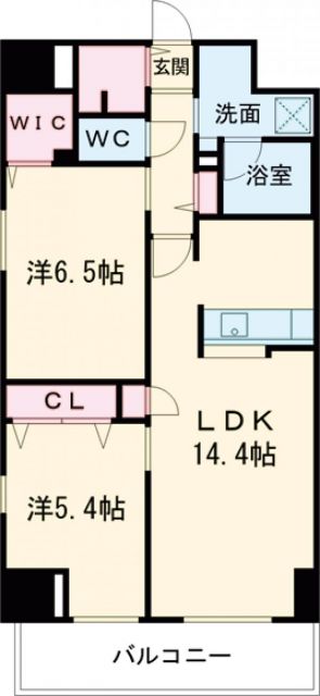 明石市樽屋町のマンションの間取り