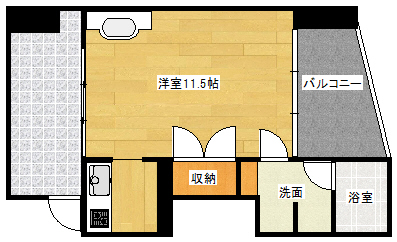 広島市中区舟入幸町のマンションの間取り