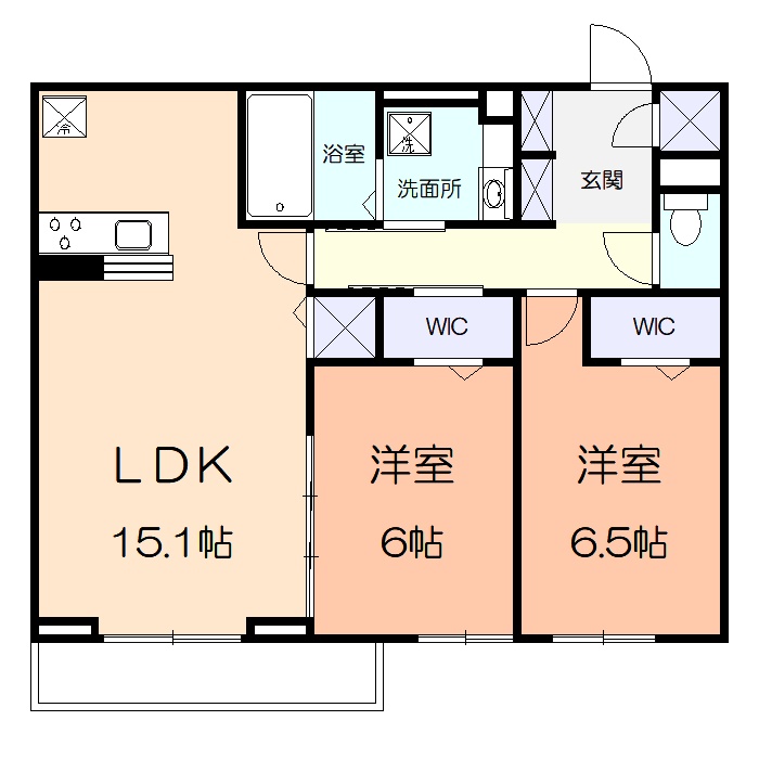 ハレオリナの間取り