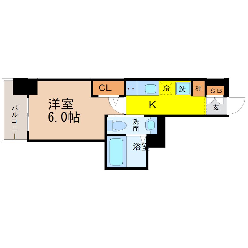 名古屋市千種区千種のマンションの間取り