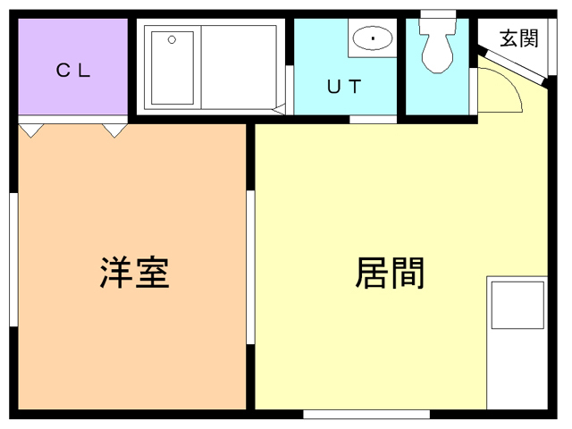 苫小牧市新中野町のアパートの間取り