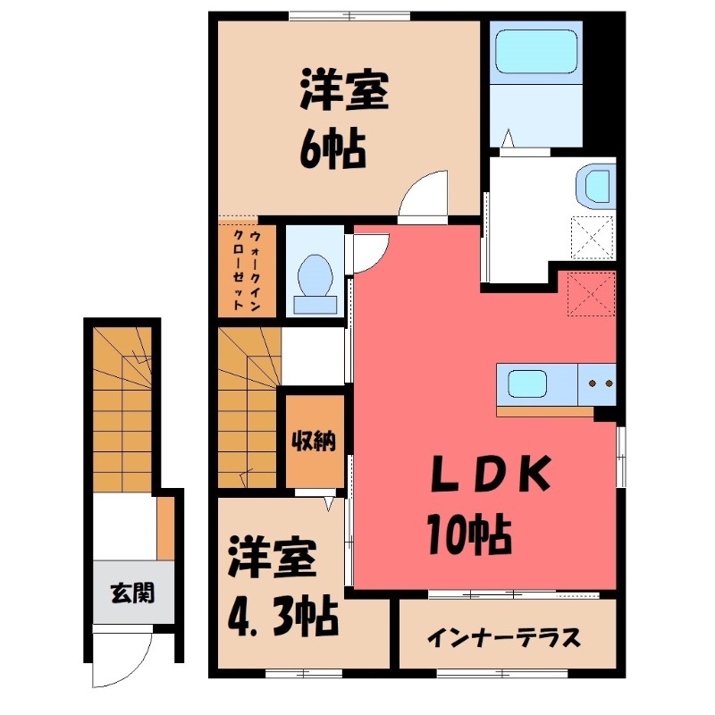 仮）スターテラス II 栃木市城内町の間取り