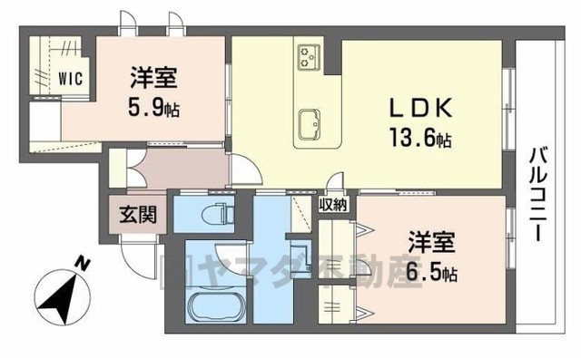 シャーメゾン　レビリオの間取り