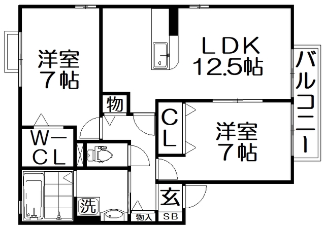 エストコリーヌIII番館の間取り