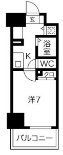 大阪市浪速区元町のマンションの間取り