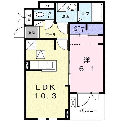 プログレス　Ｆ　I番館の間取り