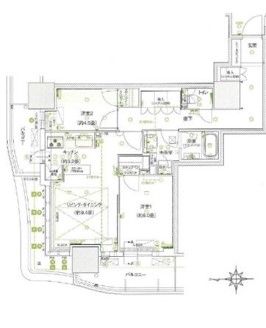 大阪市中央区久太郎町のマンションの間取り