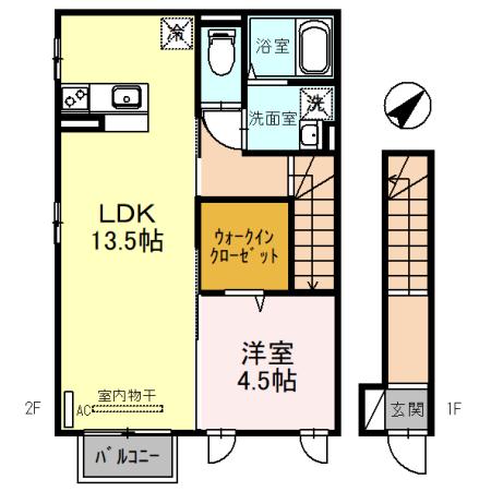 【ウエストヴィレッジ　Bの間取り】