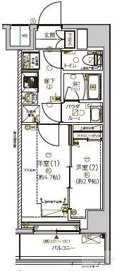 メインステージ南砂町の間取り