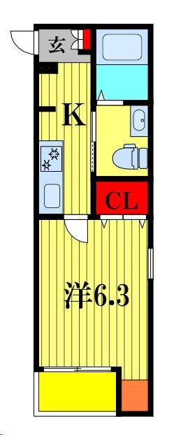 柏市つくしが丘のアパートの間取り