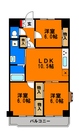 総建　みどりハイムの間取り