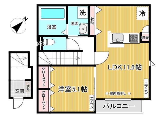 ウィンディア千年2の間取り