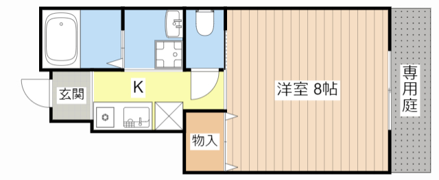 甲賀市水口町山のアパートの間取り