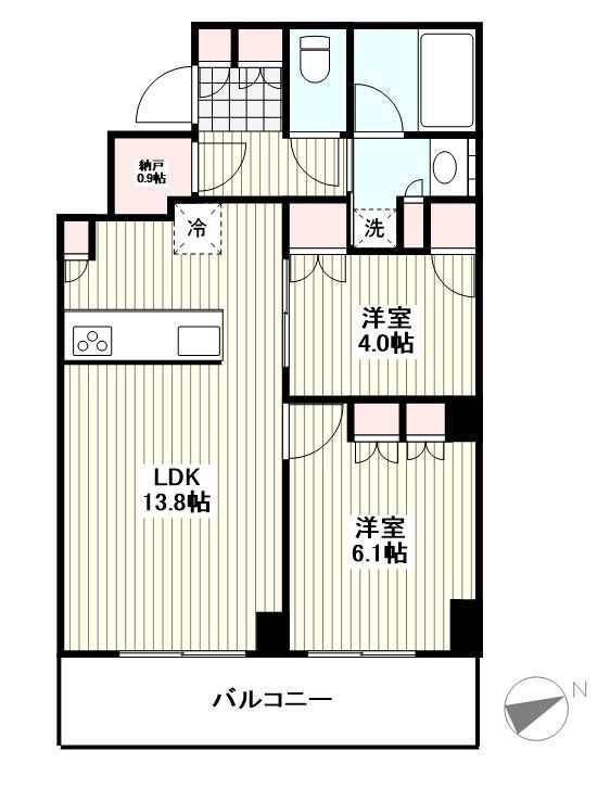 ドレッセタワー新綱島の間取り