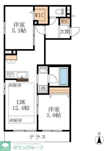 【川崎市中原区今井仲町のマンションの間取り】