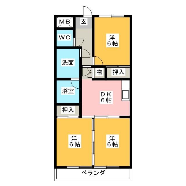 サンヒルズ松和花壇の間取り