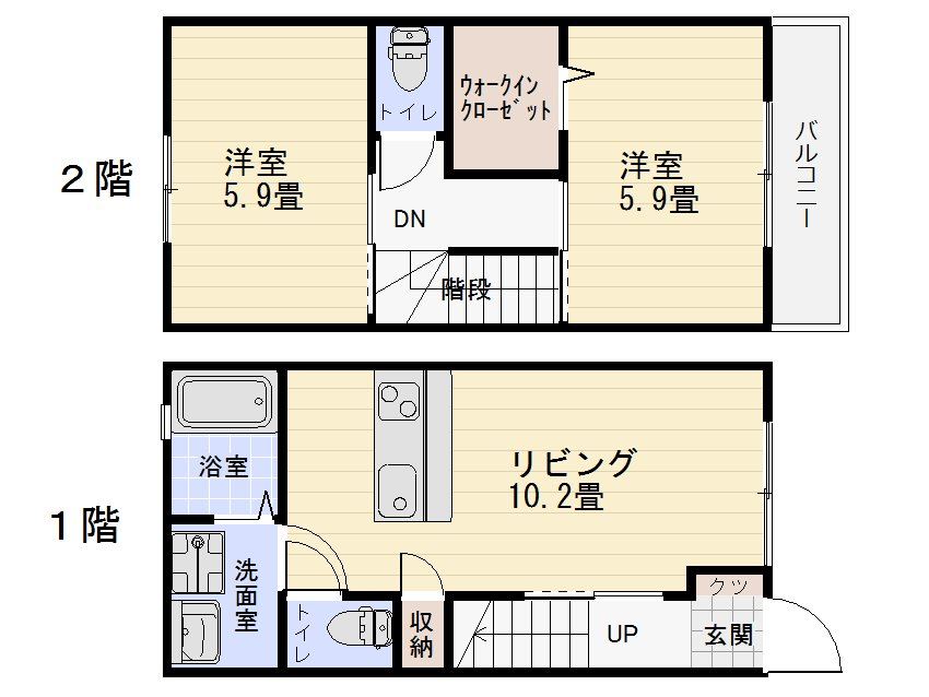 メゾネットＭＫの間取り