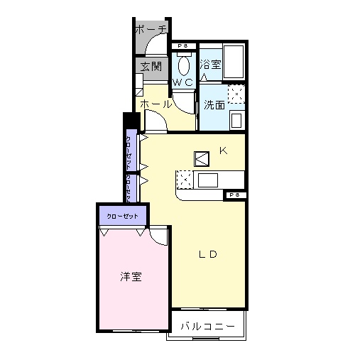 広島市安佐北区大林のアパートの間取り