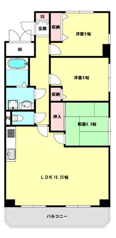 サンシャイン鈴蘭台の間取り