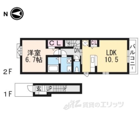 ミルト膳所Ｄの間取り