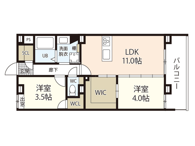 FLAX十日市の間取り