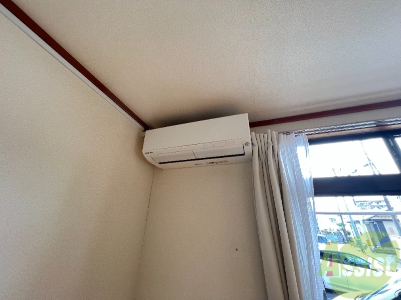 その他設備　ピカピカのエアコンが付いていました。寒暖対策ばっちり。