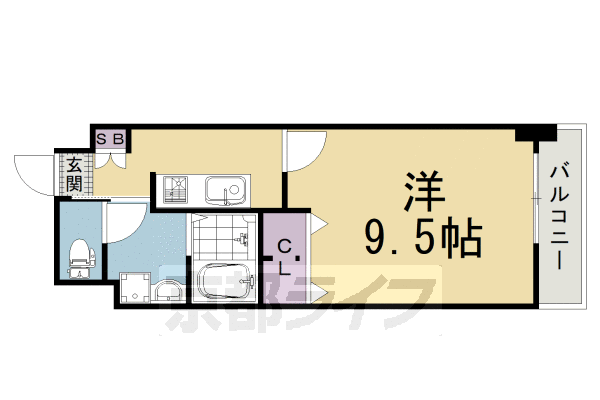 クオリカ太秦の間取り写真