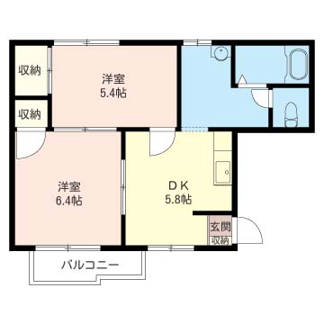 シャーメゾン　ハイツドバシの間取り