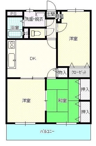 エスポワールII田井の間取り