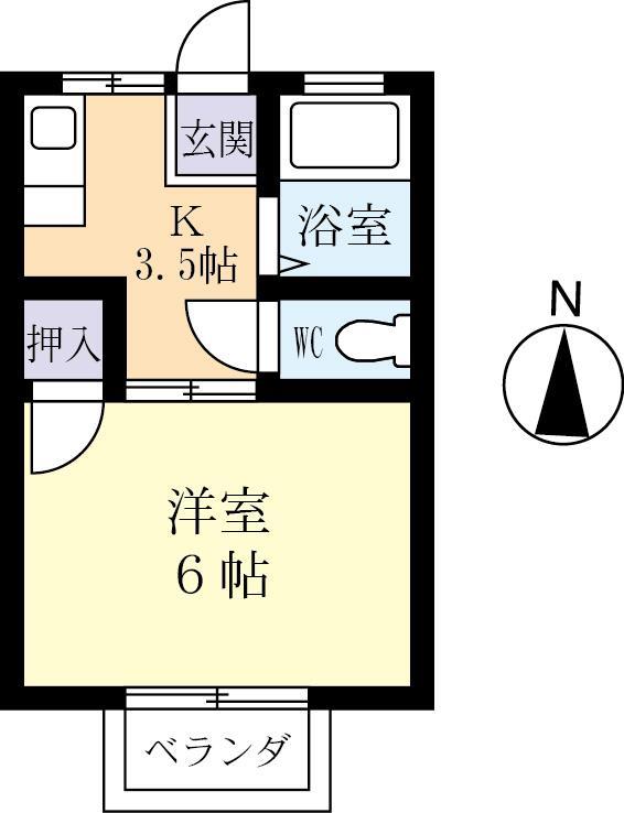 ビューハイツＢの間取り