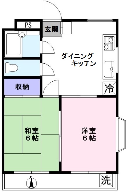 石川台シャトリエ (短期貸も可)の間取り