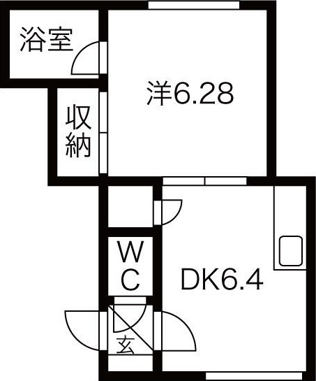 北海道札幌市中央区南二十三条西１１（アパート）の賃貸物件の間取り