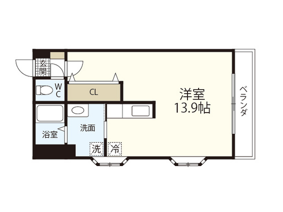 広島市南区西翠町のマンションの間取り