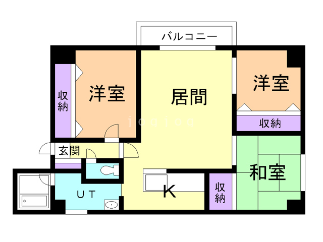 旭川市春光七条のマンションの間取り