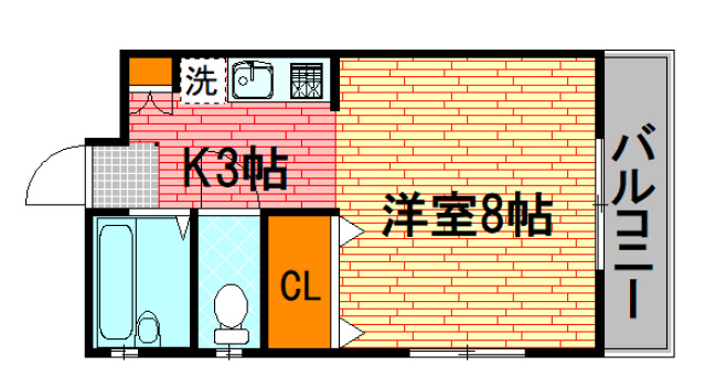 広島市安佐北区亀山のマンションの間取り