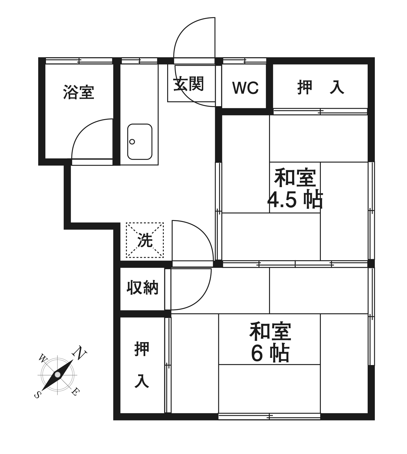 大石荘B棟の間取り