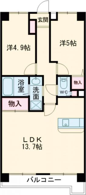 プレステージ姫路御国野の間取り