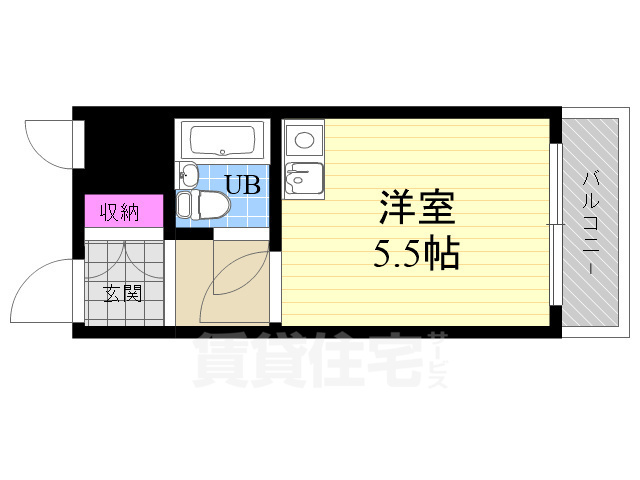 京都市伏見区深草飯食町のマンションの間取り