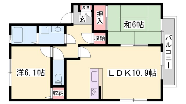 ハイムエルピスIの間取り