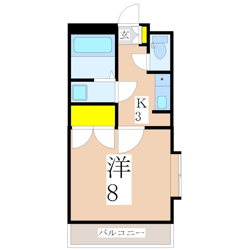 鹿児島市冷水町のマンションの間取り