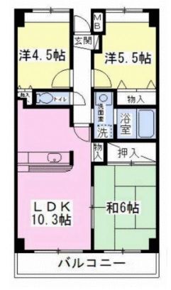 ふじみ野市富士見台のマンションの間取り