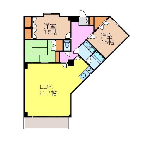 名古屋市昭和区藤成通のマンションの間取り