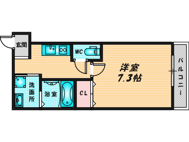 【フジパレス俊徳道EASTの間取り】