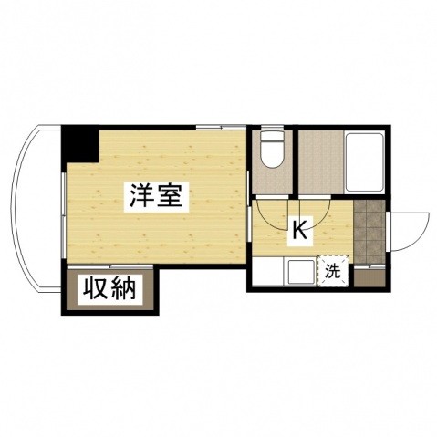 呉市中通のマンションの間取り