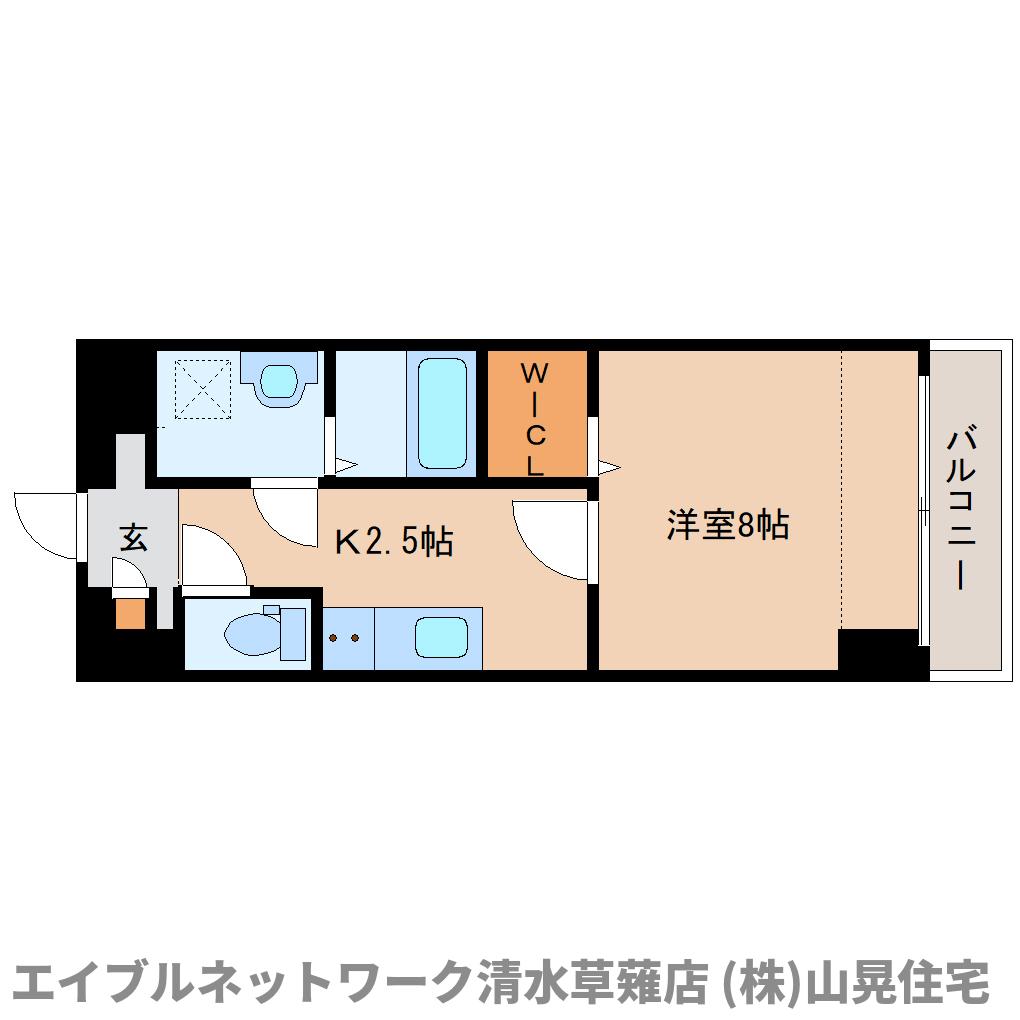 【静岡市清水区草薙のマンションの間取り】