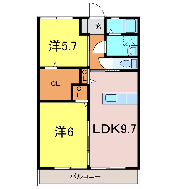 アブニールBの間取り