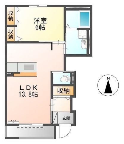 静岡市清水区興津中町のアパートの間取り