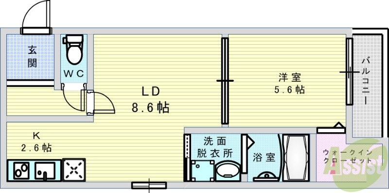 フジパレス池田石橋III番館の間取り