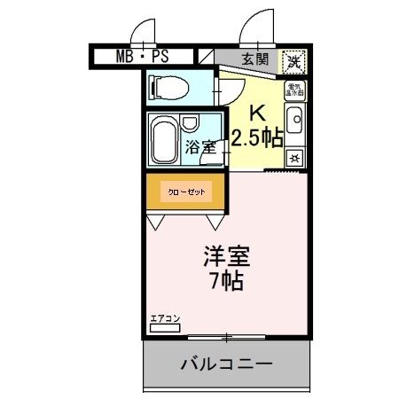 サンタウン竹鼻　Bの間取り