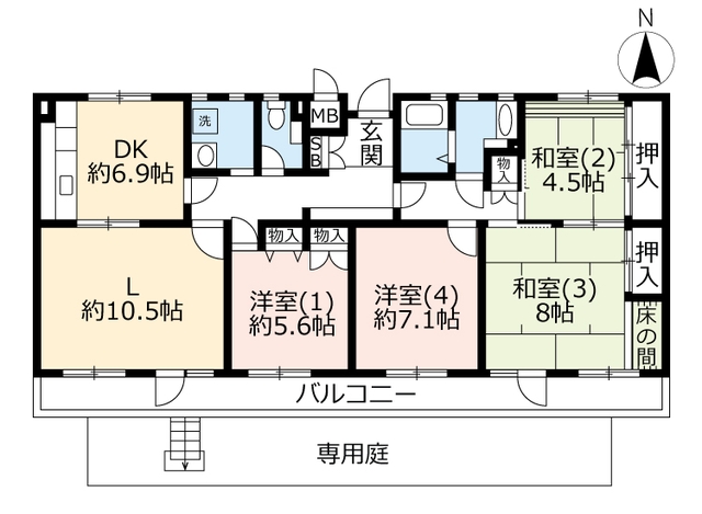 ＵＲ千葉ニュータウン高花の間取り